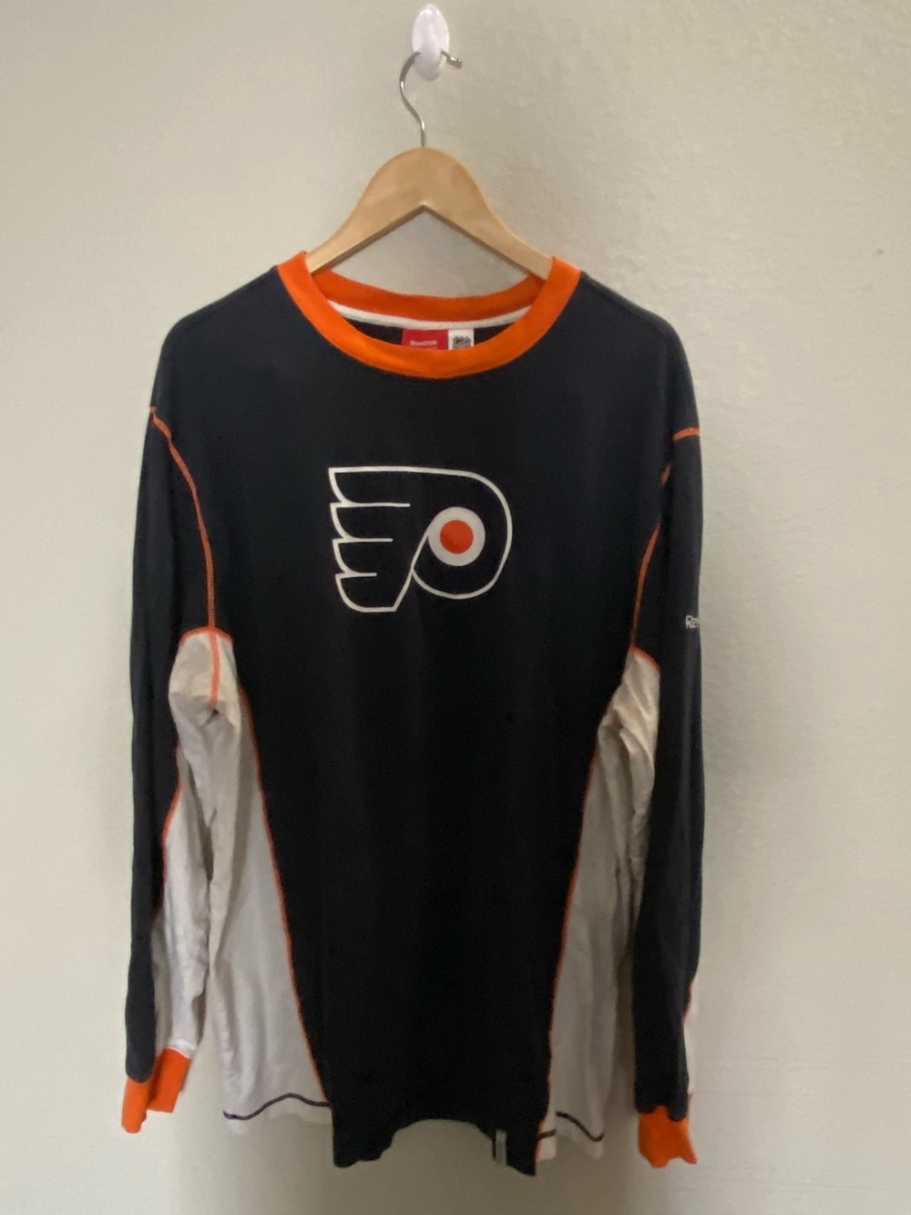 Philadelphia Flyers Long Sleeve Pullover - Black & Orange Size 2XL